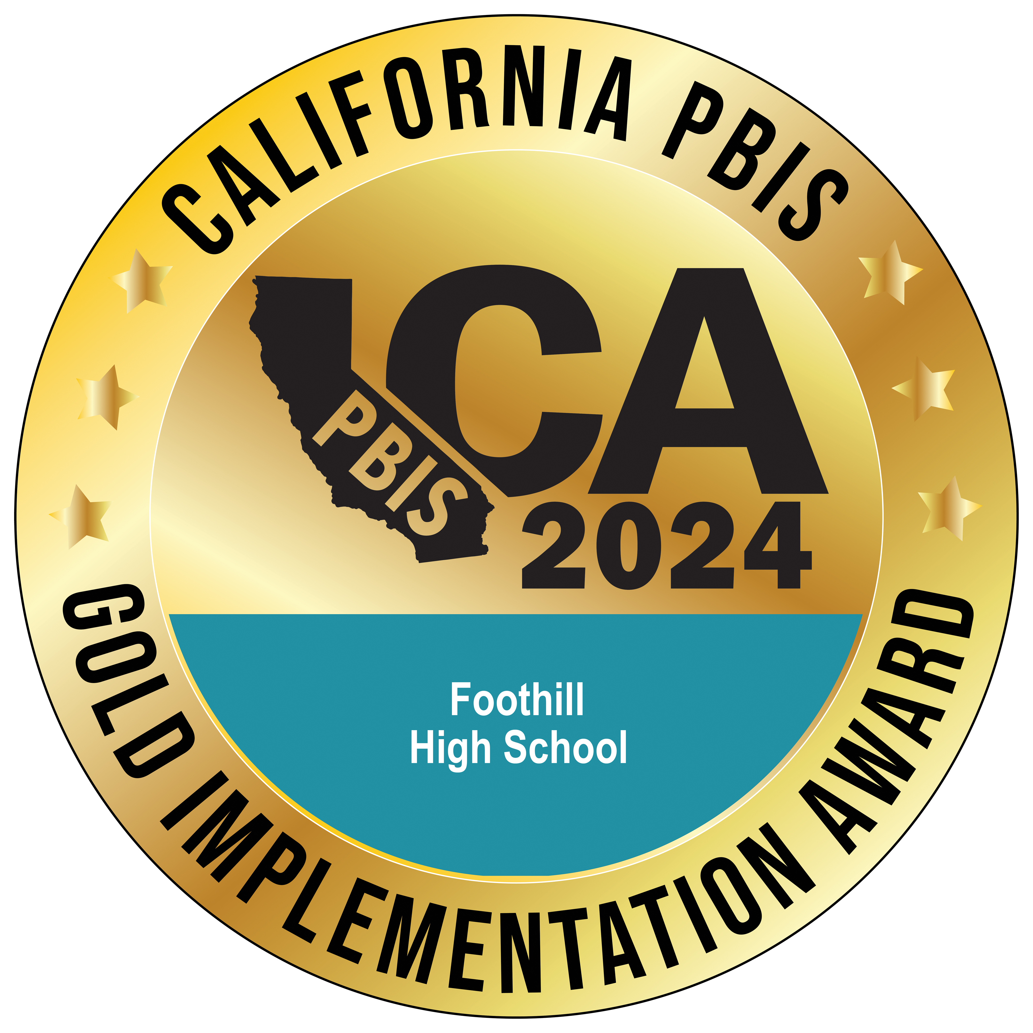 2023-2024 Gold Award from the California PBIS Coalition.